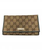 GUCCIグッチ）の古着「長財布」｜ベージュ×グリーン