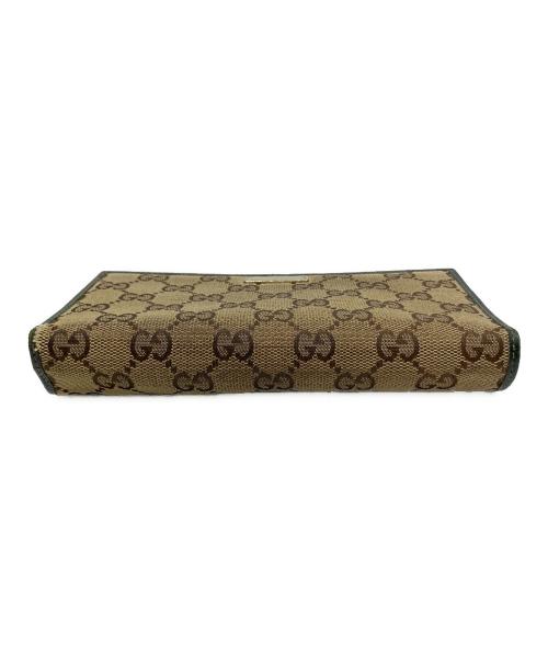 GUCCI（グッチ）GUCCI (グッチ) 長財布 ベージュ×グリーンの古着・服飾アイテム
