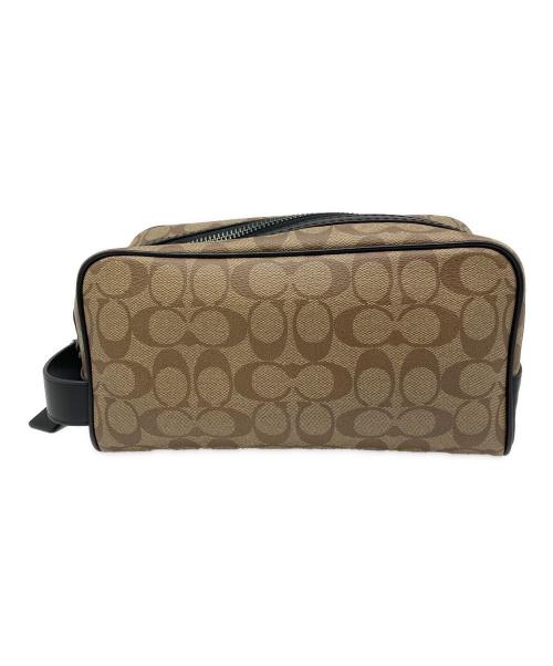 COACH（コーチ）COACH (コーチ) ラージトラベルキット ブラウンの古着・服飾アイテム