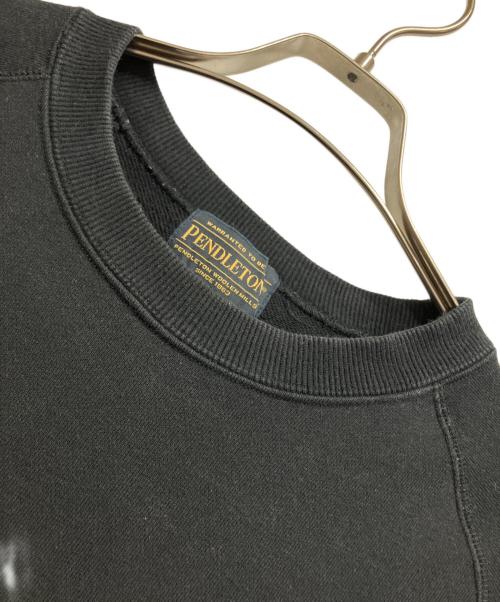 PENDLETON（ペンドルトン）PENDLETON (ペンドルトン) ラグランバックプリントスウェットプルオーバー ブラック サイズ:Mの古着・服飾アイテム