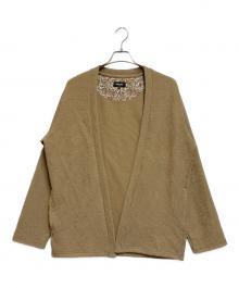 MEN'S BIGI（メンズビギ）の古着「ワッフルシアサッカー素材カーディガン」｜ベージュ