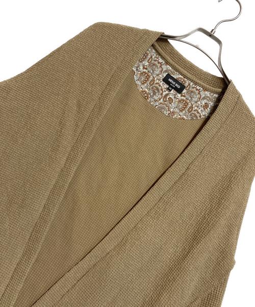 MEN'S BIGI（メンズビギ）MEN'S BIGI (メンズビギ) ワッフルシアサッカー素材カーディガン ベージュ サイズ:03の古着・服飾アイテム
