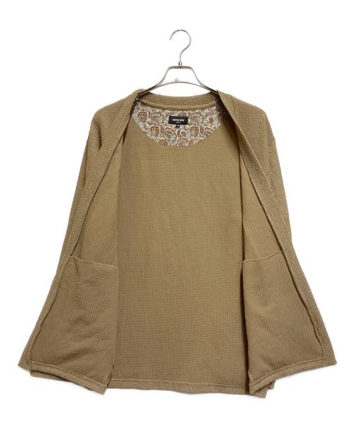 MEN'S BIGI（メンズビギ）MEN'S BIGI (メンズビギ) ワッフルシアサッカー素材カーディガン ベージュ サイズ:03の古着・服飾アイテム