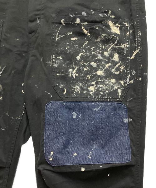 JOHNBULL（ジョンブル）Johnbull (ジョンブル) ファーマーサロペット ブラック×ホワイト サイズ:Mの古着・服飾アイテム