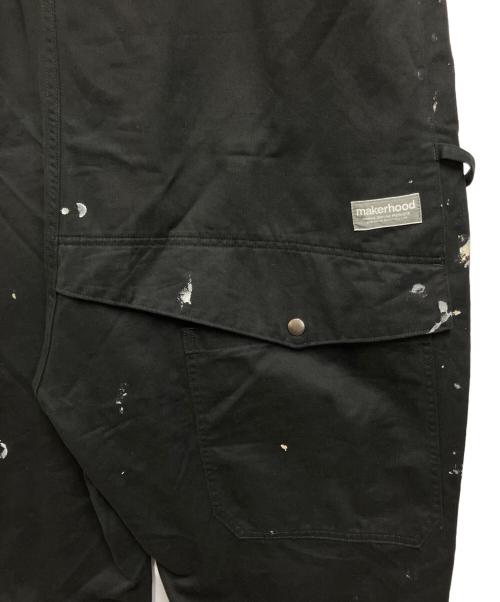 JOHNBULL（ジョンブル）Johnbull (ジョンブル) ファーマーサロペット ブラック×ホワイト サイズ:Mの古着・服飾アイテム