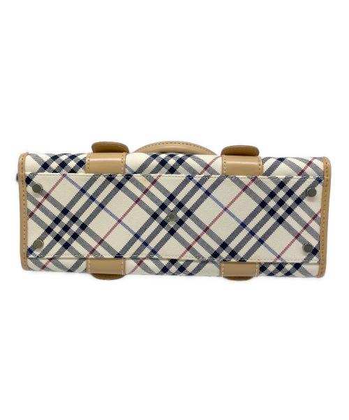 BURBERRY BLUE LABEL（バーバリー ブルー レーベル）BURBERRY BLUE LABEL (バーバリー ブルー レーベル) ノバチェックハンドバッグ ホワイト×ベージュの古着・服飾アイテム