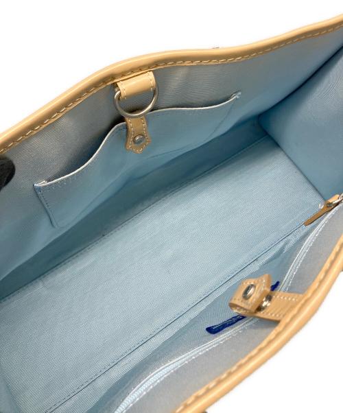 BURBERRY BLUE LABEL（バーバリー ブルー レーベル）BURBERRY BLUE LABEL (バーバリー ブルー レーベル) ノバチェックハンドバッグ ホワイト×ベージュの古着・服飾アイテム