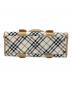 中古・古着 BURBERRY BLUE LABEL (バーバリー ブルー レーベル) ノバチェックハンドバッグ ホワイト×ベージュ：9000円