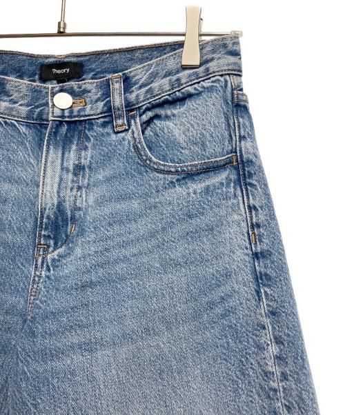 theory（セオリー）theory (セオリー) ワイドストレートデニム ブルー サイズ:24の古着・服飾アイテム