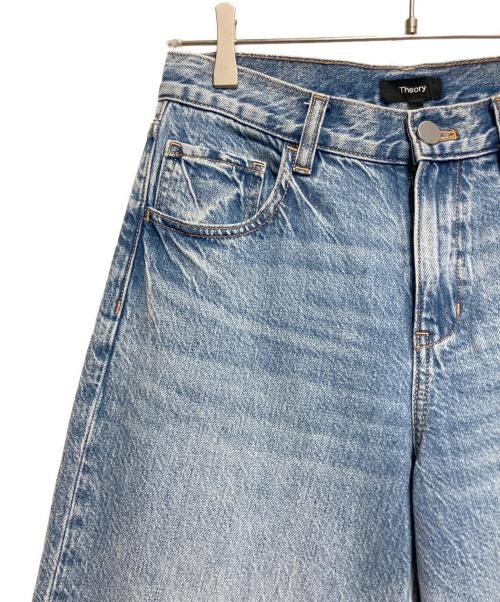 theory（セオリー）theory (セオリー) ワイドストレートデニム ブルー サイズ:24の古着・服飾アイテム