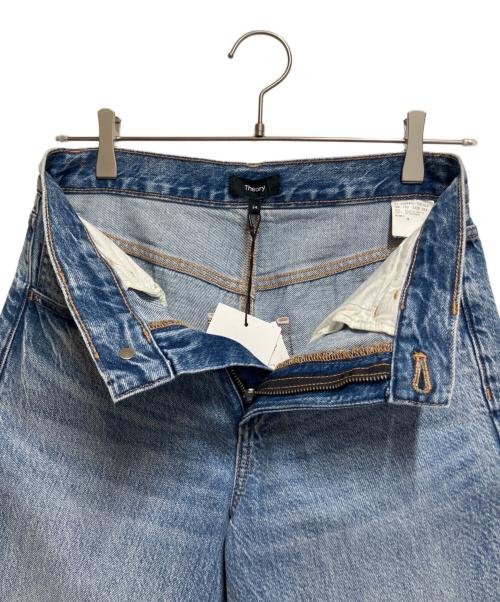 theory（セオリー）theory (セオリー) ワイドストレートデニム ブルー サイズ:24の古着・服飾アイテム