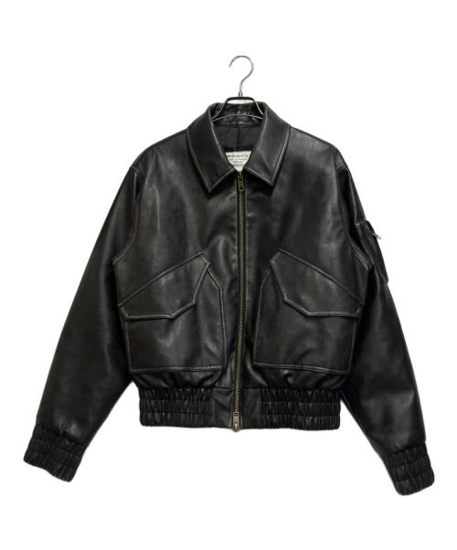 FTW（エフティーダブリュー）FTW (エフティーダブリュー) フェイクレザージャケット ブラック サイズ:Mの古着・服飾アイテム