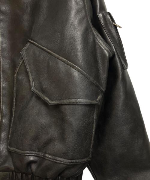 FTW（エフティーダブリュー）FTW (エフティーダブリュー) フェイクレザージャケット ブラック サイズ:Mの古着・服飾アイテム