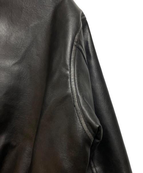 FTW（エフティーダブリュー）FTW (エフティーダブリュー) フェイクレザージャケット ブラック サイズ:Mの古着・服飾アイテム