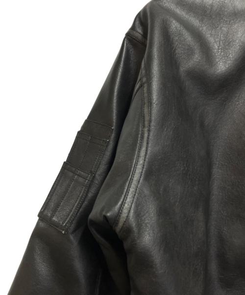 FTW（エフティーダブリュー）FTW (エフティーダブリュー) フェイクレザージャケット ブラック サイズ:Mの古着・服飾アイテム