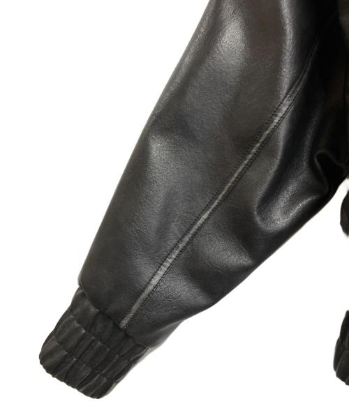 FTW（エフティーダブリュー）FTW (エフティーダブリュー) フェイクレザージャケット ブラック サイズ:Mの古着・服飾アイテム