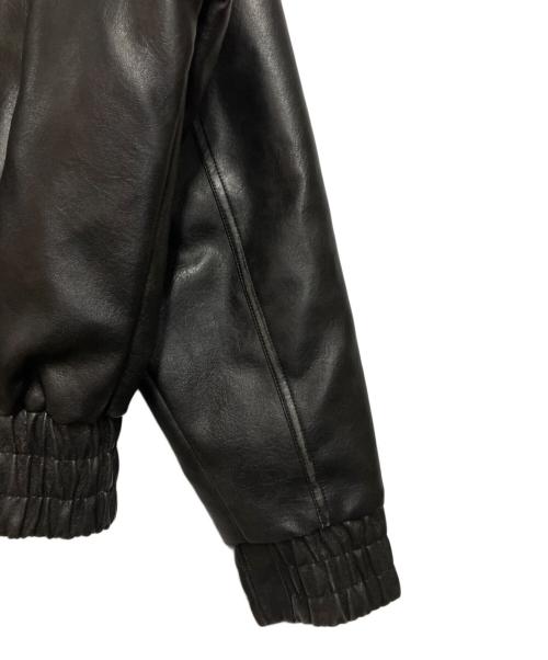 FTW（エフティーダブリュー）FTW (エフティーダブリュー) フェイクレザージャケット ブラック サイズ:Mの古着・服飾アイテム