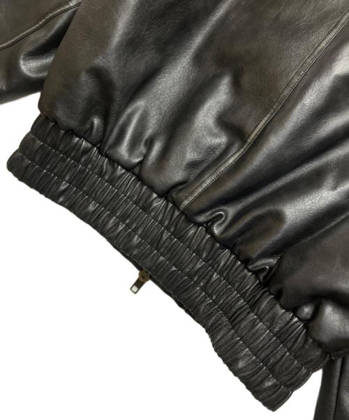 FTW（エフティーダブリュー）FTW (エフティーダブリュー) フェイクレザージャケット ブラック サイズ:Mの古着・服飾アイテム