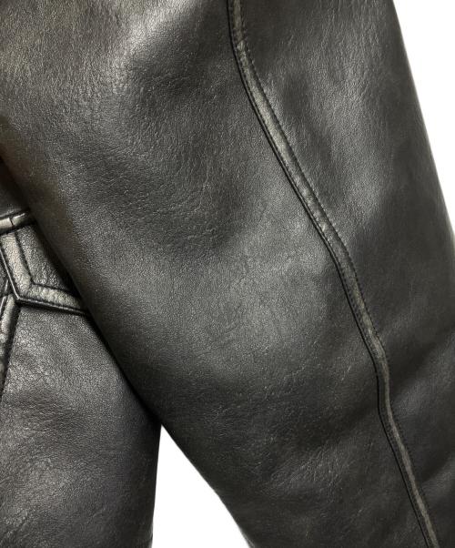 FTW（エフティーダブリュー）FTW (エフティーダブリュー) フェイクレザージャケット ブラック サイズ:Mの古着・服飾アイテム