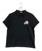 MONCLERモンクレール）の古着「MAGLIA POLO MANICA CORTA」｜ブラック