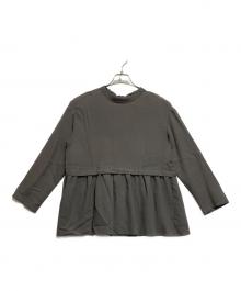 UNITED ARROWS TOKYO（ユナイテッドアローズトウキョウ）の古着「ペプラム ハイネックブラウス」｜グレー