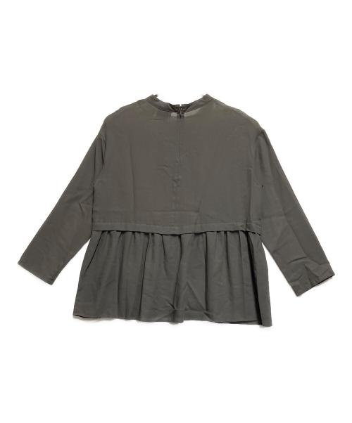 UNITED ARROWS TOKYO（ユナイテッドアローズトウキョウ）UNITED ARROWS TOKYO (ユナイテッドアローズトウキョウ) ペプラム ハイネックブラウス グレー サイズ:不明の古着・服飾アイテム
