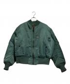 WEINTRAUB BROS.COワイントラウブ・ブラザーズ・カンパニー）の古着「ナイロンツイル フライトジャケット」｜グリーン