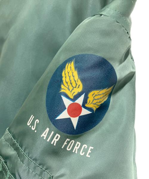 WEINTRAUB BROS.CO（ワイントラウブ・ブラザーズ・カンパニー）WEINTRAUB BROS.CO (ワイントラウブ・ブラザーズ・カンパニー) ナイロンツイル フライトジャケット グリーン サイズ:LARGEの古着・服飾アイテム