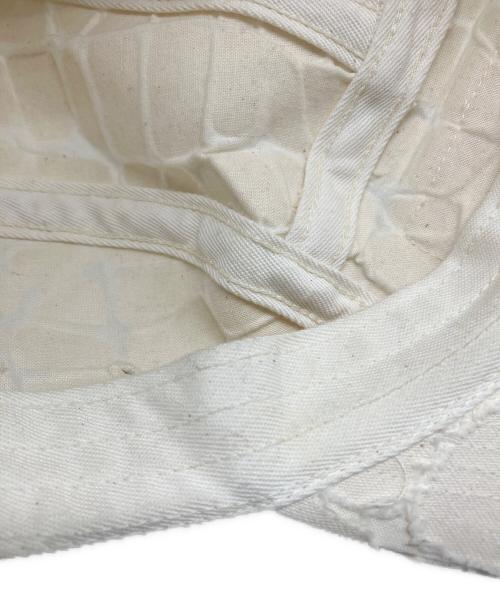 SUPREME（シュプリーム）Supreme (シュプリーム) Frayed Croc Denim Camp Cap（フレイド クロコ デニムキャップ） アイボリーの古着・服飾アイテム