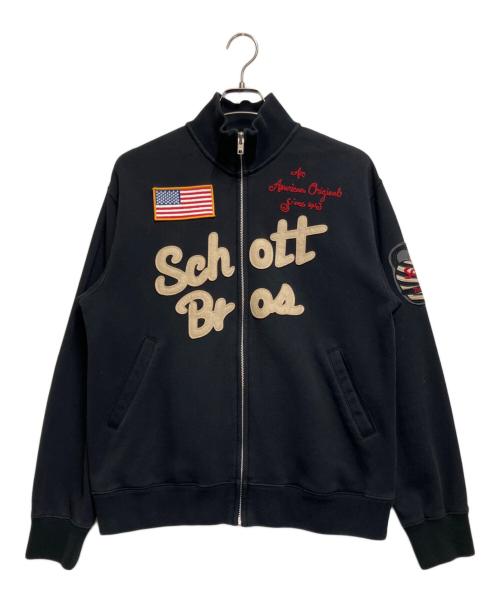 Schott（ショット）Schott (ショット) ジップアップスウェット ブラック サイズ:XLの古着・服飾アイテム