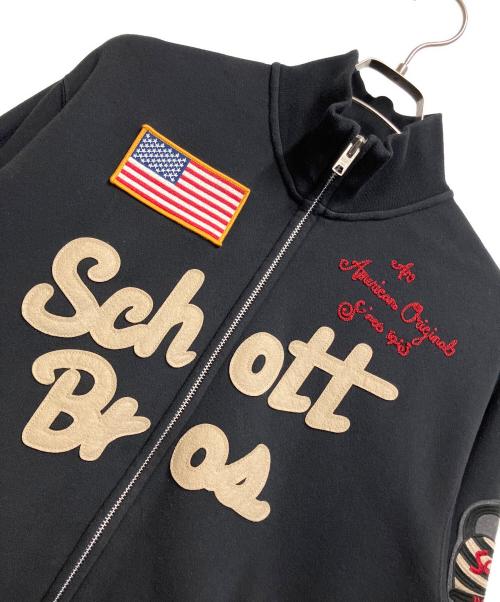 Schott（ショット）Schott (ショット) ジップアップスウェット ブラック サイズ:XLの古着・服飾アイテム