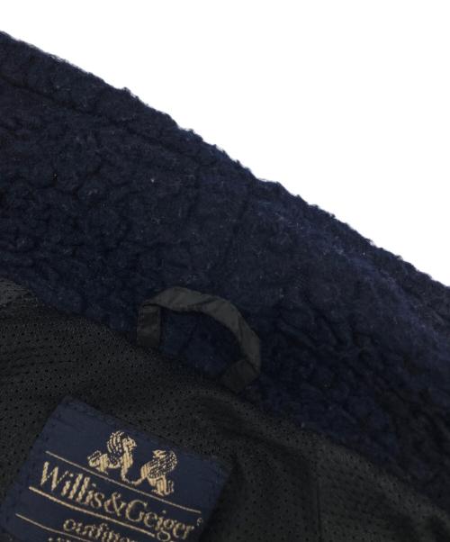 Willis&Geiger（ウィルスガイガー）Willis&Geiger (ウィルスガイガー) ボアジャケット ネイビー×グレー サイズ:Lの古着・服飾アイテム