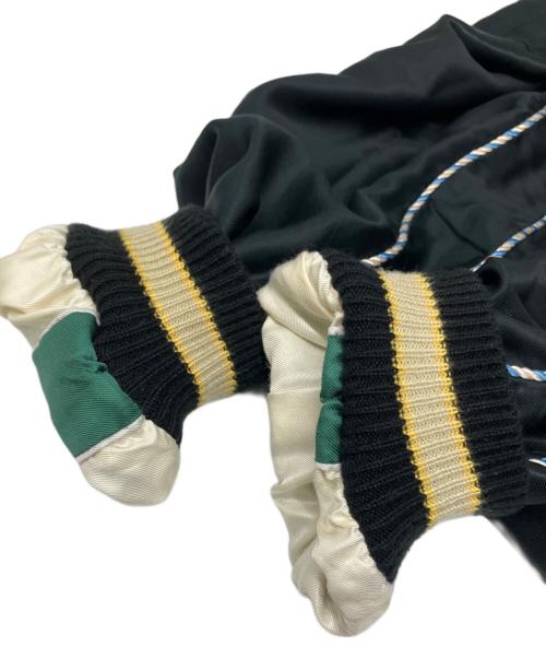 東洋エンタープライズ（トウヨウエンタープライズ）東洋エンタープライズ (トウヨウエンタープライズ) リバーシブルアセテートサテンスカジャン グリーン×ブラック サイズ:XLの古着・服飾アイテム