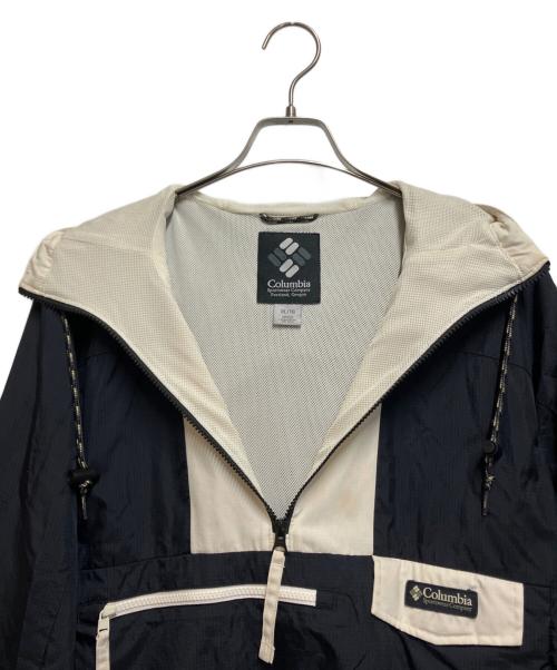 Columbia（コロンビア）Columbia (コロンビア) 撥水プルオーバージャケット ブラック×ホワイト サイズ:XLの古着・服飾アイテム