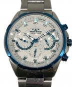 TECHNOSテクノス）の古着「クロノグラフ」｜ホワイト×ライトブルー