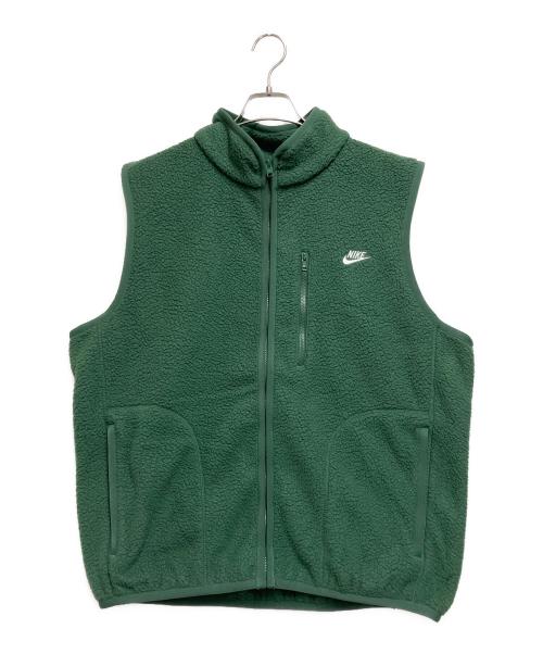 NIKE（ナイキ）NIKE (ナイキ) クラブ シーズナブル ウィンターライズド ベスト ファー グリーン サイズ:Lの古着・服飾アイテム