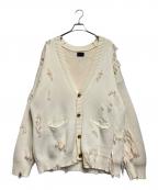 DANKE SCHONダンケ シェーン）の古着「PREMIUM COTTON OVERSIZE DAMAGE KNIT CARDIGAN」｜アイボリー
