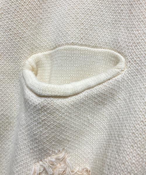 DANKE SCHON（ダンケ シェーン）DANKE SCHON (ダンケ シェーン) PREMIUM COTTON OVERSIZE DAMAGE KNIT CARDIGAN アイボリー サイズ:FREEの古着・服飾アイテム