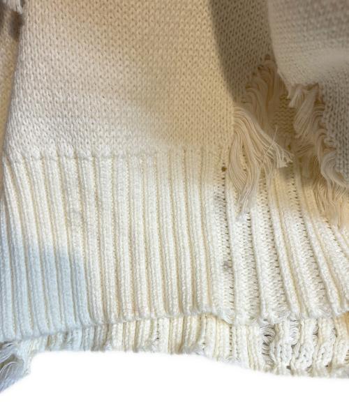 DANKE SCHON（ダンケ シェーン）DANKE SCHON (ダンケ シェーン) PREMIUM COTTON OVERSIZE DAMAGE KNIT CARDIGAN アイボリー サイズ:FREEの古着・服飾アイテム