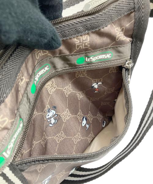 LeSportsac（レスポートサック）LeSportsac (レスポートサック) SNOOPY (スヌーピー) ショルダーバッグ ベージュ×ブラウンの古着・服飾アイテム