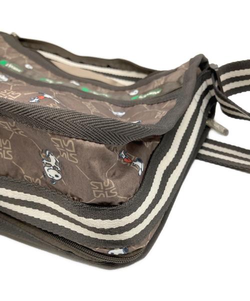 LeSportsac（レスポートサック）LeSportsac (レスポートサック) SNOOPY (スヌーピー) ショルダーバッグ ベージュ×ブラウンの古着・服飾アイテム