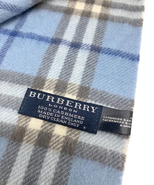 BURBERRY LONDON（バーバリーロンドン）BURBERRY LONDON (バーバリーロンドン) マフラー スカイブルーの古着・服飾アイテム