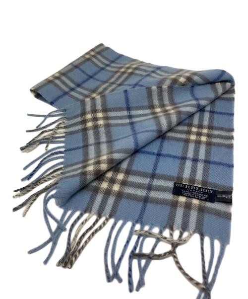 BURBERRY LONDON（バーバリーロンドン）BURBERRY LONDON (バーバリーロンドン) マフラー スカイブルーの古着・服飾アイテム