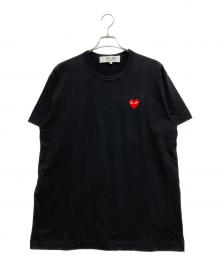 PLAY COMME des GARCONS（プレイコムデギャルソン）の古着「T-Shirt With Red Emblem」｜ブラック