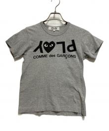 PLAY COMME des GARCONS（プレイコムデギャルソン）の古着「半袖カットソー」｜ライトグレー