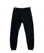 1PIU1UGUALE3 RELAXウノピゥウノウグァーレトレ リラックス）の古着「裏毛ビッグファスナーロングパンツ」｜ブラック