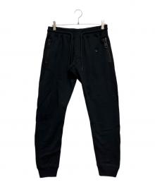 1PIU1UGUALE3 RELAX（ウノピゥウノウグァーレトレ リラックス）の古着「裏毛ビッグファスナーロングパンツ」｜ブラック