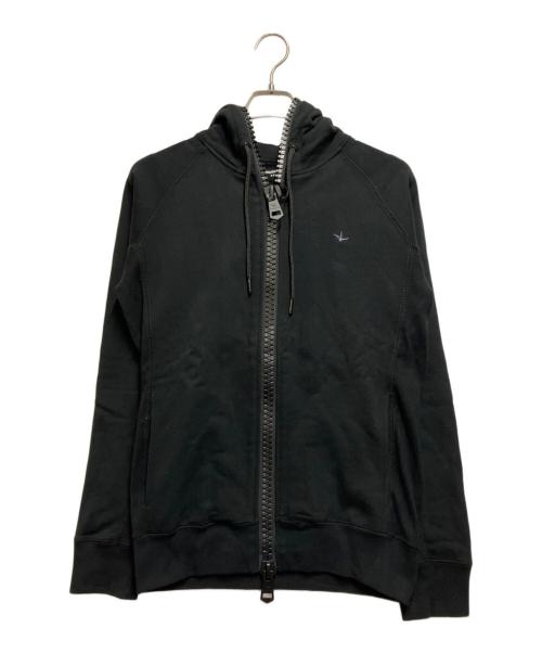 1PIU1UGUALE3 RELAX（ウノピゥウノウグァーレトレ リラックス）1piu1uguale3 relax (ウノピゥウノウグァーレトレ リラックス) ビッグファスナー パーカー  ブラック サイズ:JP XL / EU L / IT 50の古着・服飾アイテム