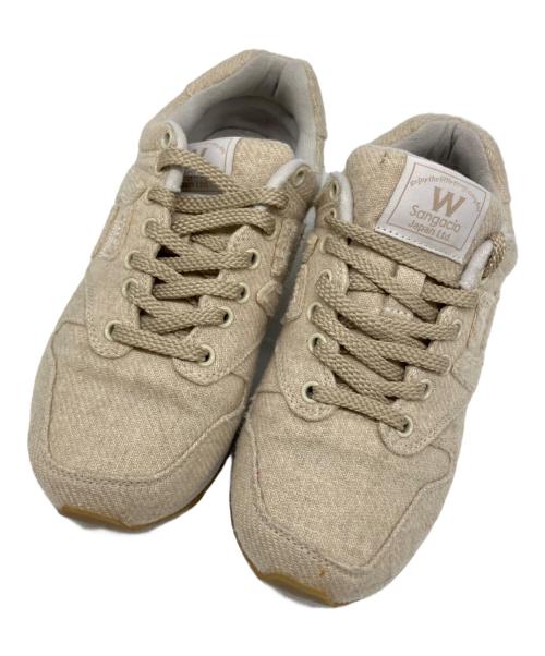 via SANGACIO（ヴィア・サンガチオ）via SANGACIO (ヴィア・サンガチオ) ローカットスニーカー ベージュ サイズ:US 6の古着・服飾アイテム
