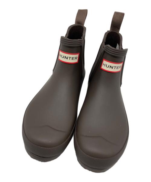 HUNTER（ハンター）HUNTER (ハンター) レインチェルシーブーツ ブラウン サイズ:US 6の古着・服飾アイテム